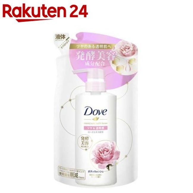 Dove Body Wash Fermentation &amp; Beauty Series Shiny &amp; Transparent Refill (340g) [Dove]