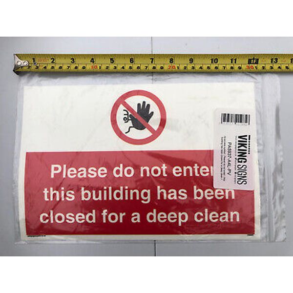 DO NOT ENTER Sign/ Public information / Health & Safety Sign  NEW 12 x 8 inches