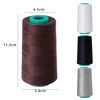 Sewing Thread Set #60 Lock Sewing Thread 3000Y Spools x 4 Pieces, Patchwork Thread, Quilting, Industrial Thread, Household Thread, For Normal Grounds, Generous, Large Capacity (Black, White, Gray,