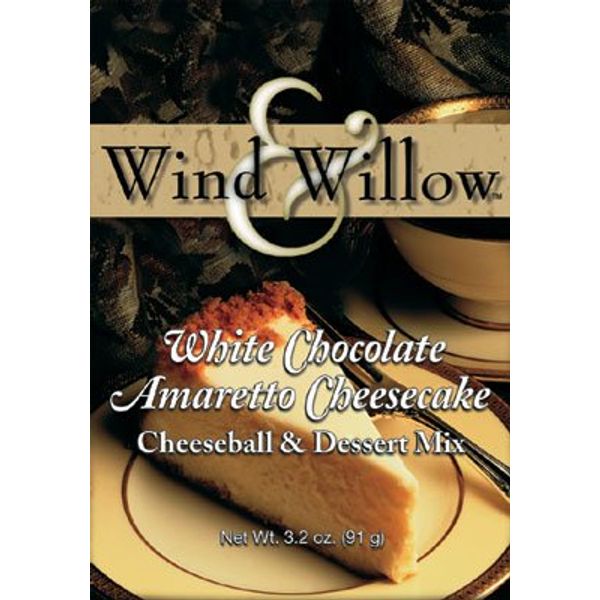 Wind and Willow White Chocolate Amaretto Cheesecake Cheeseball & Dessert Mix - 3.2 Ounce (4 Pack)