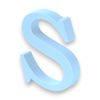 10cm Alphabet Letter Blue Clarity Canvas Initial Object (S)