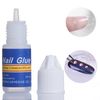 5 Pcs 3g Bottles Extra Strong Super Strong Quick Dry False Fake Nail Glue For Nail Tips Rhinestones Nail Art Decoration Nail Glue - Professional Salon & Home Use