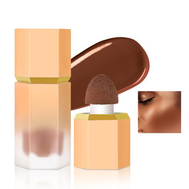 Boobeen Liquid Contour Stick, Creme-Gesichtsbronzer mit Kissenapplikator, natürliche Modellierung & Schattierung, lang anhaltendes Finish