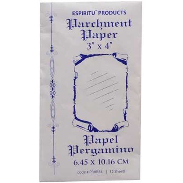 AzureGreen Fortune Telling Toys Spell Writing Parchment Paper 12 Pack 3" x 4"