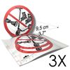 imaggge.com No Roller Skates, Scooters & Hoverboards Sticker - 3 Round Stickers - 9.5 cm
