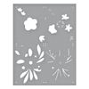 Spellbinders Hello Blooms Stencil from The Glimmer Cardfront Sentiments Collection, Grey, ONE