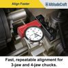 AltitudeCraft Precision Lathe Tool Post Indicator Holder, Dial Indicator (.0005"), CNC Machining Alignment Tool, for Quick Change Tool Post Systems