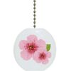 Carolina Hardware and Decor 1834F Cherry Blossoms Floral Ceramic Fan Pull