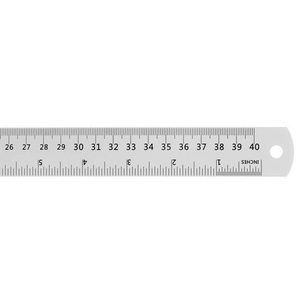 uxcell Steel Ruler, 15.7 inches (40 cm) Metric English Ruler with Conversion Table and Small Metal Ruler Set, Straight Ruler Millimeter Ruler Measuring Tool for Survey Drawings