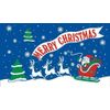 Merry Christmas Blue 3x2 flag