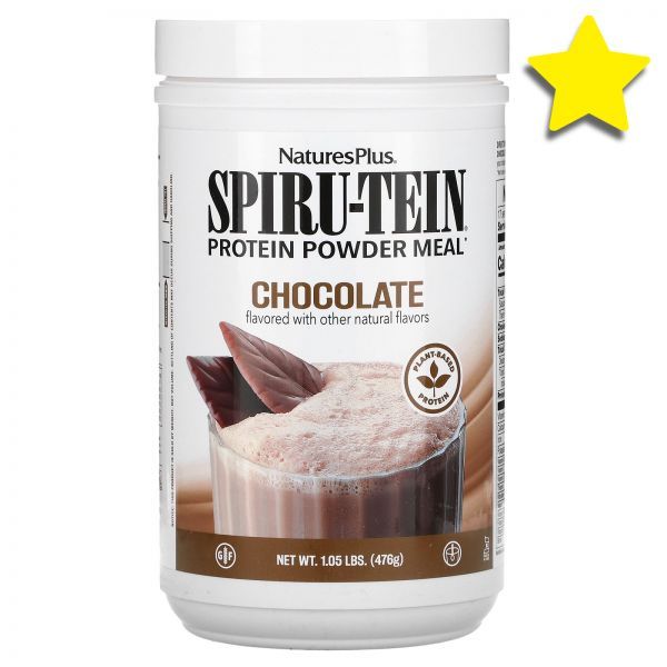 NaturesPlus Spiru tein Protein Powder Powder Powder Meal Chocolate Chocolate 1.05lbs 476 g, 476.27 g Steel Stamina