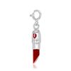 Tuscany Silver Damen Charm Sterling Silber Rot Lippenstift