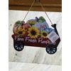 Metal Hanging Plaque Farm Fresh Pumpkins 9 Tall