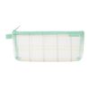 Midori 41848006 Pen Case, Mesh, Gusset, Checkered Pattern, Green