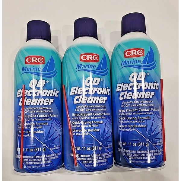 LOT OF 3 CRC 06102 QD Electronic Cleaner Liquid 11 oz.