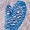 Blue Exfoliating Bath Sponge Gloves Tear Resistant Quick Dry Body Scrubber