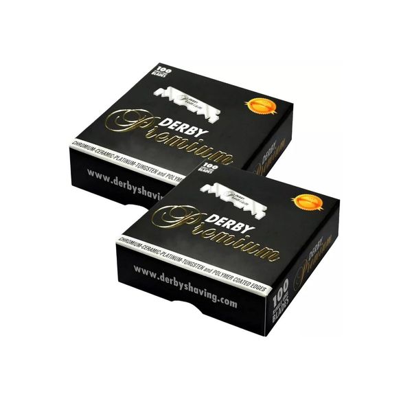 200 "Derby Premium" Single Edge Razor Blades for Barber straight razor