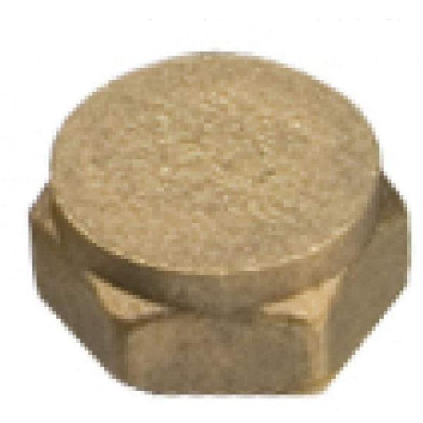 PACK OF 5 - 3/8" Brass Threaded Cap