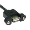 rhinocables - USB 2.0 Panel Mount Cable | Seamless Connectivity | Efficient Data Transfer | Versatile Applications | Durable Design, Black, 2m