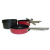 Gibson Glanford 4 Piece Stackable Aluminum Cookware Set RED