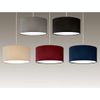 CGC Lighting Modern Fabric Lamp Shade Solid Opal White Bottom Diffuser Drum Pendant Table Lamp Bedroom Dining Room Lounge (Black)