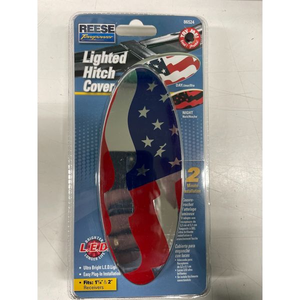 LIGHTED FLAG HITCH COVER REESE 86524