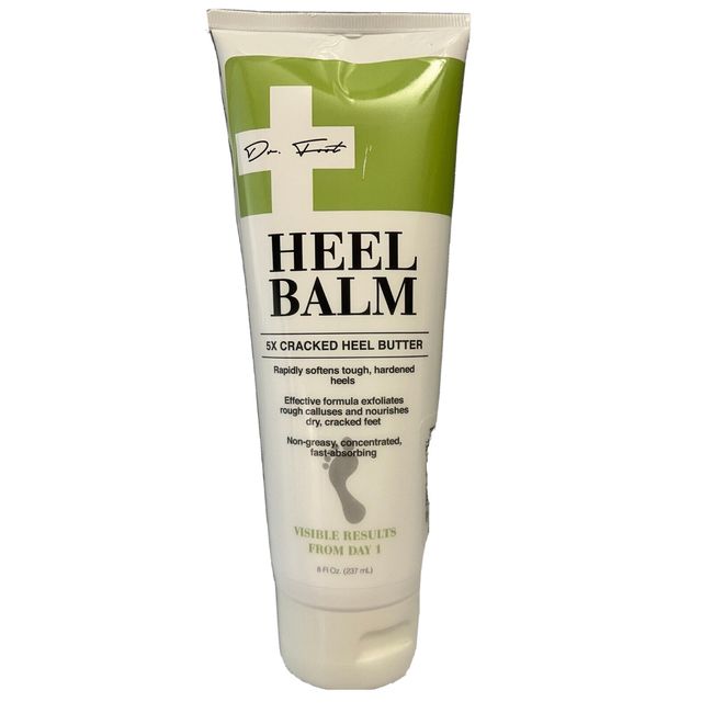 DR.FOOT HEEL BALM 5X CRACKED HEEL BUTTER SOFTENS TOUGH ,HARDENED HEELS 8FLOZ