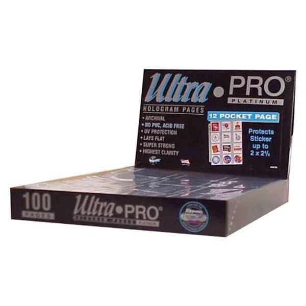 Ultra Pro 12-Pocket Platinum Page with 2-1/4" X 2-1/2" Pockets 100 ct.
