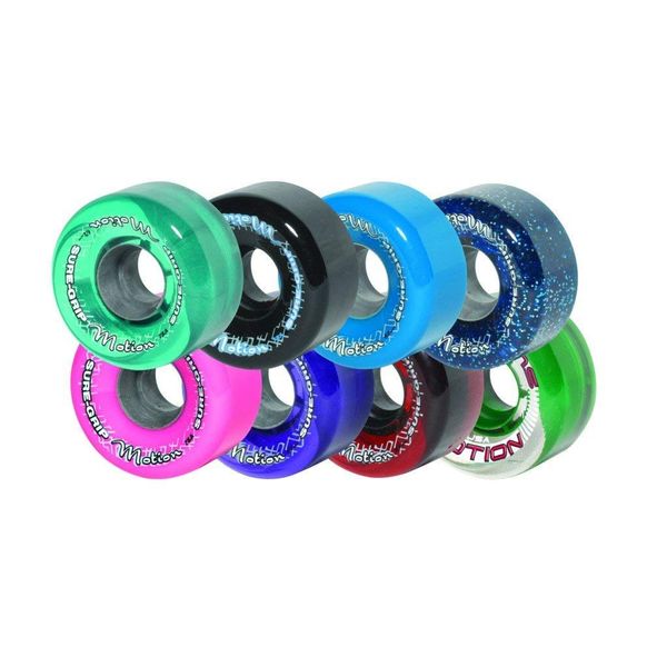 Sure-Grip Motion Outdoor Quad Roller Skating 62mm Clear Purple