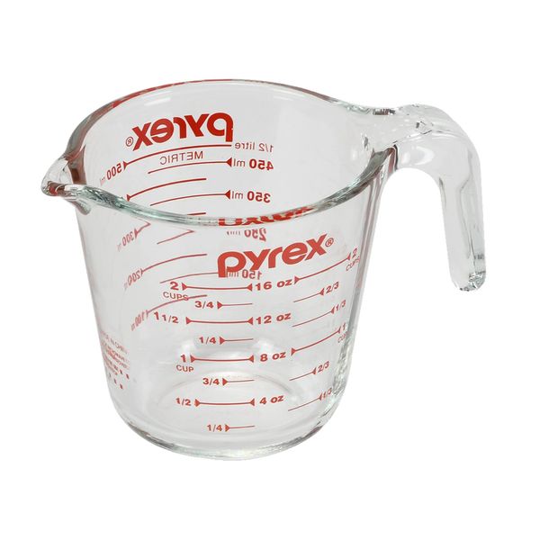 PEARL METAL CP-8632 Pyrex Measuring Cup, 16.9 fl oz (500 ml), H