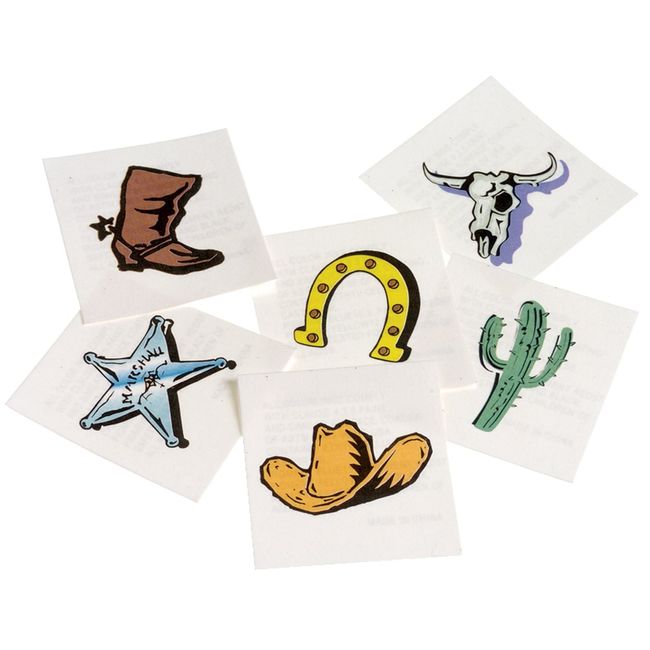 U.S. Toy US Toy Western Temporary Tattoos