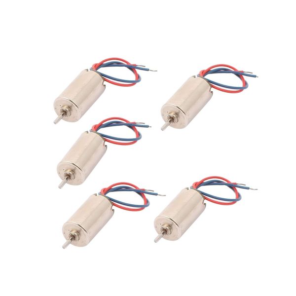 Hxchen Coreless Micro DC Motor 6x12mm for Airplane Model - (5 Pcs)