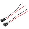 FEIYING 2pcs Button Switch Lockless Switch,1/2"(12mm) Pre-Wired Mounting Hole On/Off Mini Round Water Proof Momentary Push Button Switch PBS-33B