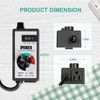 iPower Variable Inline Fan Speed Controller Electronic Blower Adjuster HVAC Controls, One Switch with 3 Settings for Hydroponics Vent Duct Exhaust, Black