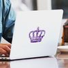 CafePress Purple Crown Rectangle Sticker Rectangle Bumper Sticker Car Decal