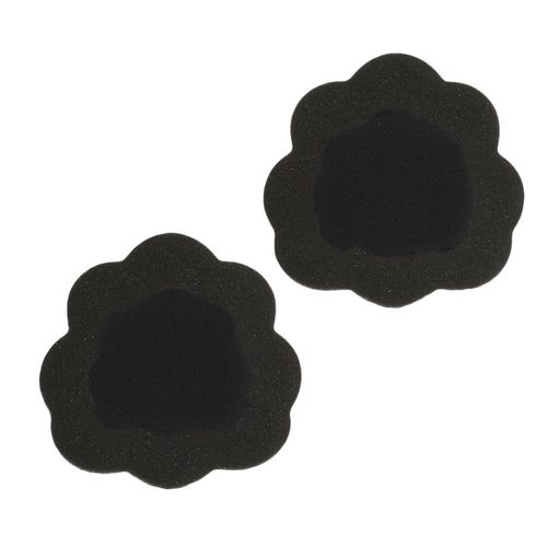 FOOT PETALS Tip Toes Poron with Soft Spots - Dual Density Ball of Foot Cushion Pads for Shoes - 1 Pair (Black)