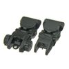 TACFUN Black Polymer Smart Flip up Folding Auto Deploy Front and Rear Tactical Sight Set