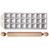 24-Holes squared Ravioli maker (32x32 mm) with rolling pin E46