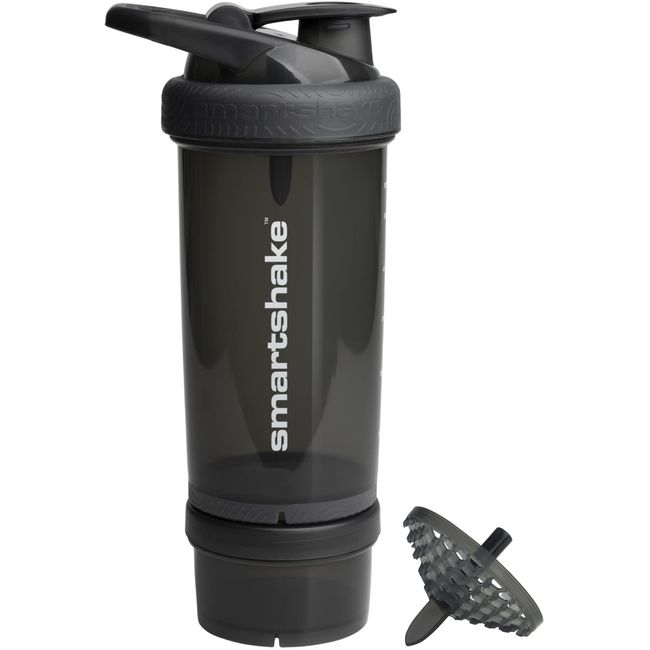 Smartshake Revie Protein Shaker Bottle 750 ml | Leakproof Gym Shaker Drink Bottle for Protein Shakes | BPA Free Protein Powder Shaker Cup for Men & Women | Black