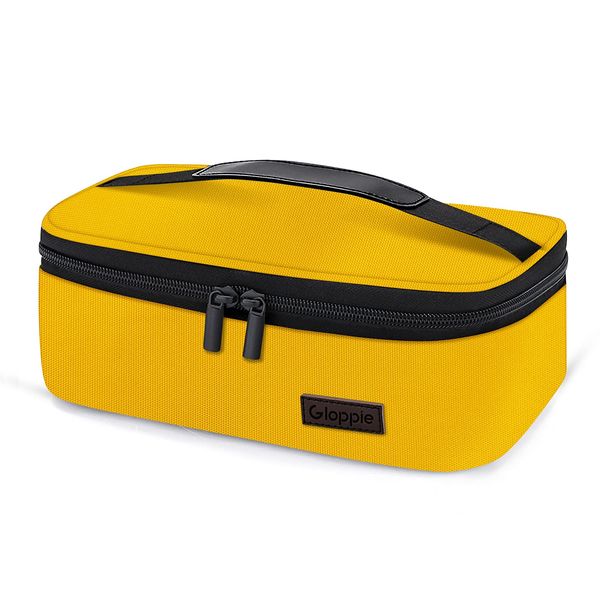 Gloppie Mini Lunch Box Small Lunch Bag Compact Lunch Boxes for Men Women Insulated LunchBag Thermal Lunch Pail Petty Bento Box Bag Reusable Sandwich Containers Snack Box, Lemon Yellow