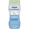 Coppertone Pure and Simple Sunscreen Lotion, SPF 50 Broad Spectrum Sunscreen with Zinc Oxide, 6 Oz, Pack of 2