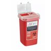 AdirMed Split Lid FDA Sharps Needle Bio-hazard Disposal Container 1 Quart 1 Pack