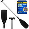 Telescopic Canoe Paddle w/ Bilge Pump Function, Telescoping from 51" to 66"