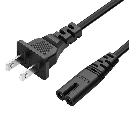 6Ft 2 Prong Power Cord, for JBL PartyBox 100 110 200 300 310 710 1000 On-The-Go Speaker Replacement Power Cable