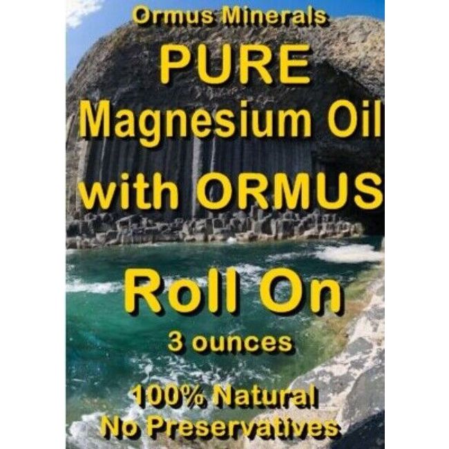 Magnesium Dew Roll On w Ormus Pain Relief helps anxiety aids sleep Immunity 3oz