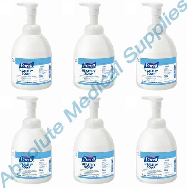 *6-Pack* Gojo Purell Handwash 2% CHG 535mL Antimicrobial Foam 5742-06