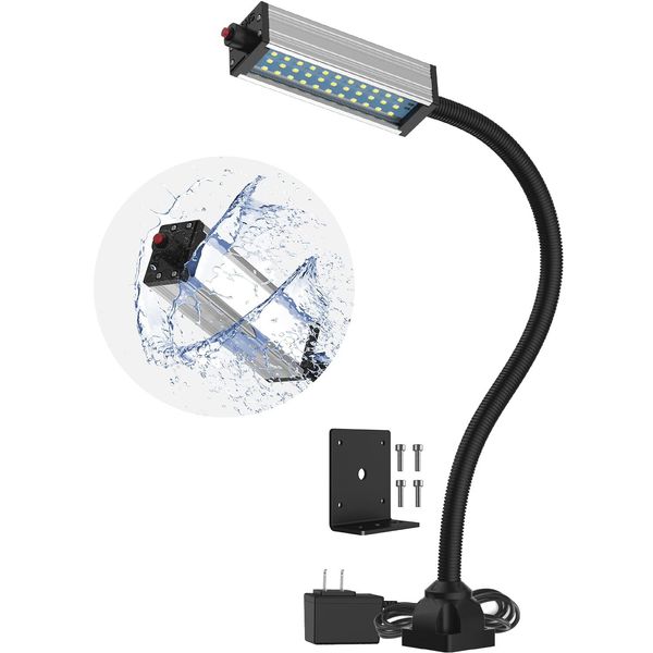 Flexible Work Light, Machine Light, Gooseneck Led Light IP66 Waterproof 800 L...