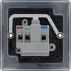 Nexus Metal Matt Black Single Round Pin Unswitched 5A Socket (Black Insert)