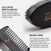 Beard Kit for Men, Beard Grooming Kit Boar Bristle Brush, Comb, Razor, Bag