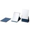 HORIUCHI MIRROR Napure 2-Way Folding Mirror (Navy), Makeup Mirror That Reflects Real Skin Color, Adjustable Height, Made in Japan